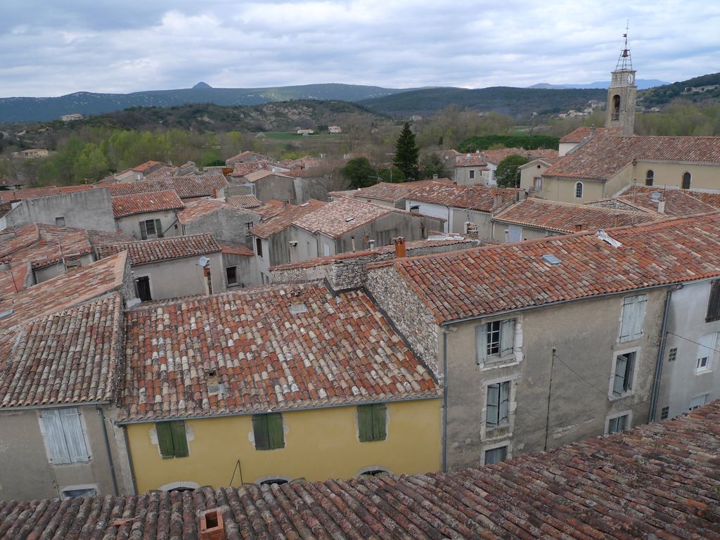 vue générale depuis la tour du château, vers l'ouest.