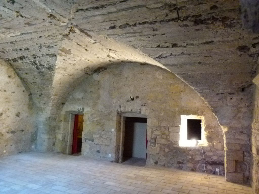 Caves voûtées d'arêtes sous la terrasse.