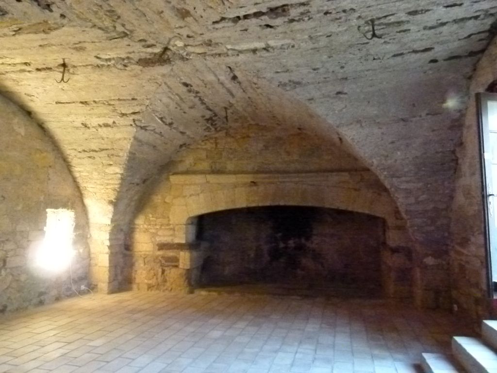 Caves voûtées d'arêtes sous la terrasse.