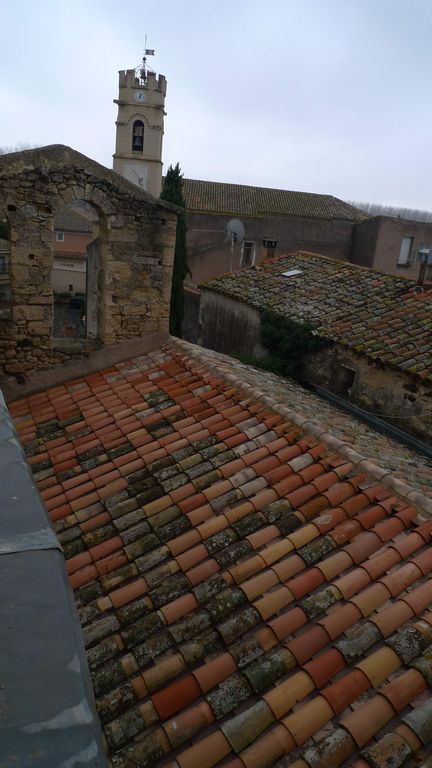 chapelle, toiture de la nef, vue des combles du château.