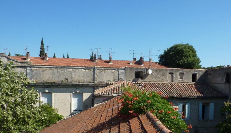 Façade sur jardin : dernier niveau avec amortissement de la travée centrale et chaîne de refends latérale.