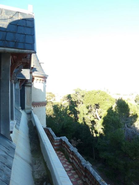 Lucarnes et terrasse vues des combles, côté sud.