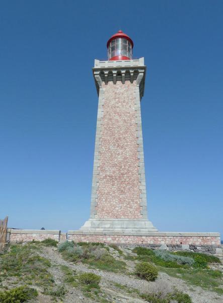 Le phare du Cap Béar, façade côté sud.