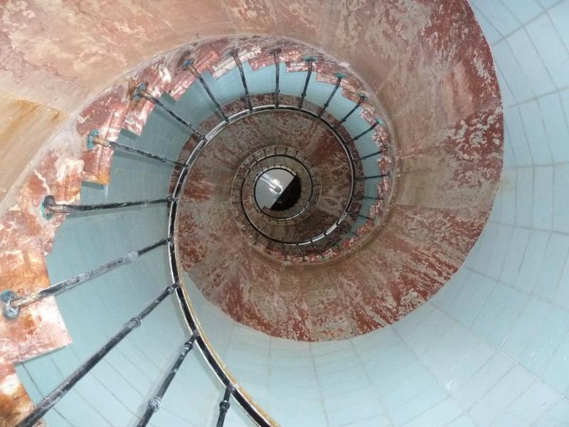 Le phare. Escalier.