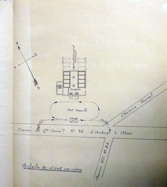 Plan de situation, archives de la cave.