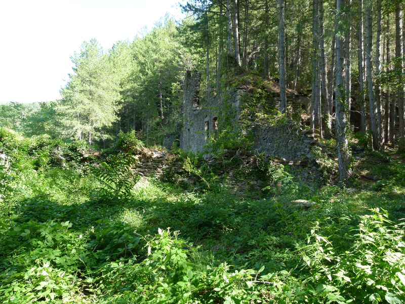 Ancienne mine argentifère. La fonderie. Façade côté Luech.