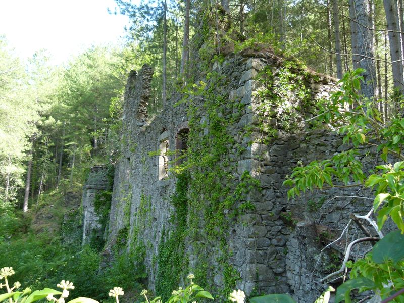 Ancienne mine argentifère. La fonderie. Façade côté Luech.