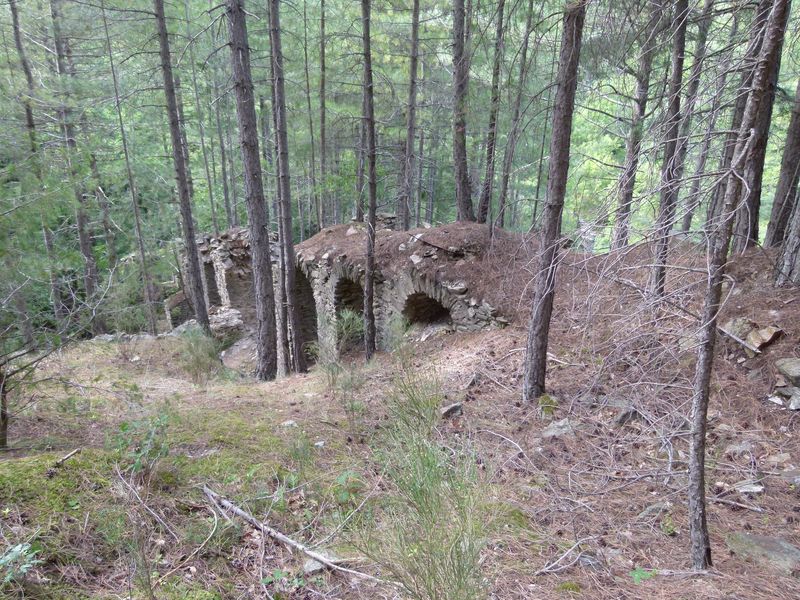 Ancienne mine argentifère. Cheminée de condensation.