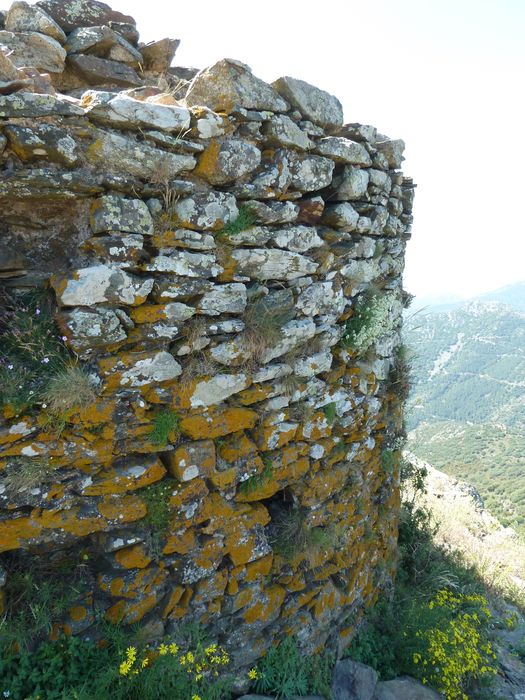 Tour à signaux. Tour cylindrique de 5m de haut et 7m de diamètre. Fin XIIIe-XIVe siècle.