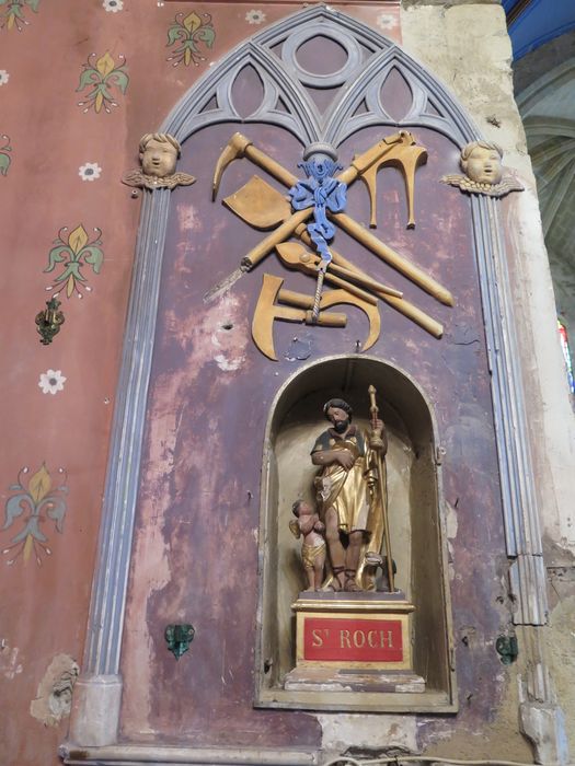 Chapelle nord Saint-Roch. Statue de saint Roch.