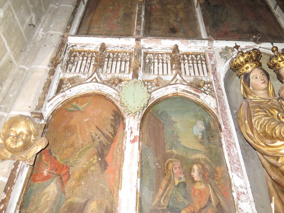 Transept sud. Chapelle de la Vierge. Retable.