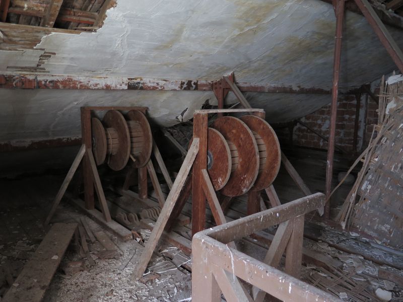 Combles du théâtre. Machinerie.