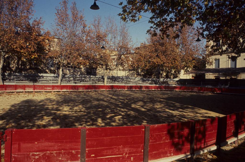 Arènes, piste et barrières.