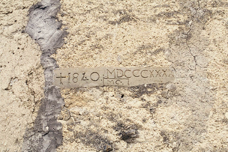 Inscription en façade, 1840.