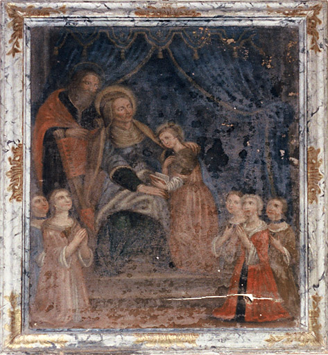 Tableau : Saint-Joachim, Sainte-Anne et la Vierge.