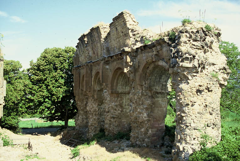 Ancienne église priorale ruinée, chapelles nord.