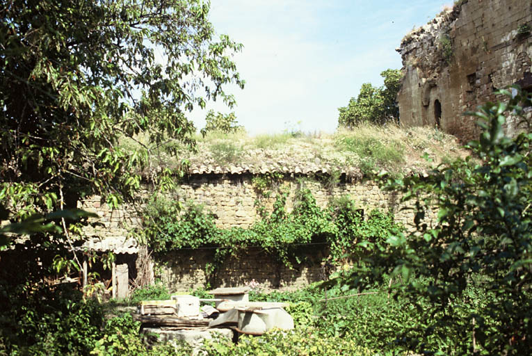 Aile ouest et mur sud de l'ancienne église priorale.