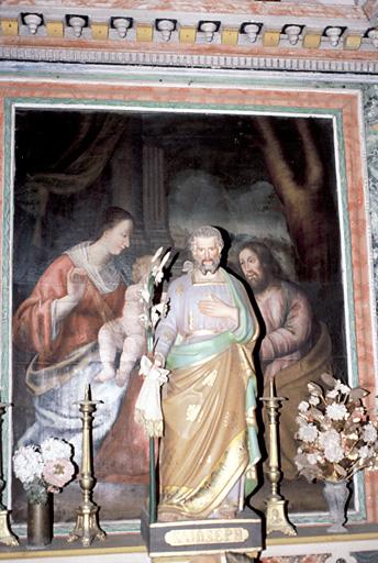 Collatéral nord, mur est, tableau : la Sainte Famille.