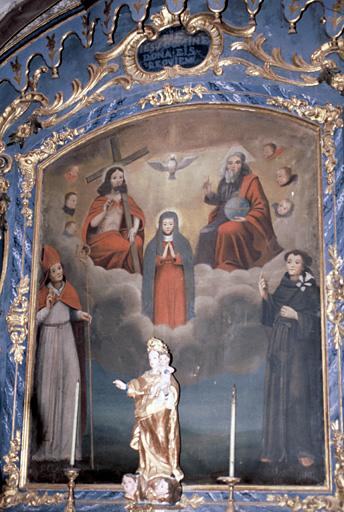 Collatéral sud, mur est, tableau : Saint-Claude et Saint-Antoine de Padoue.