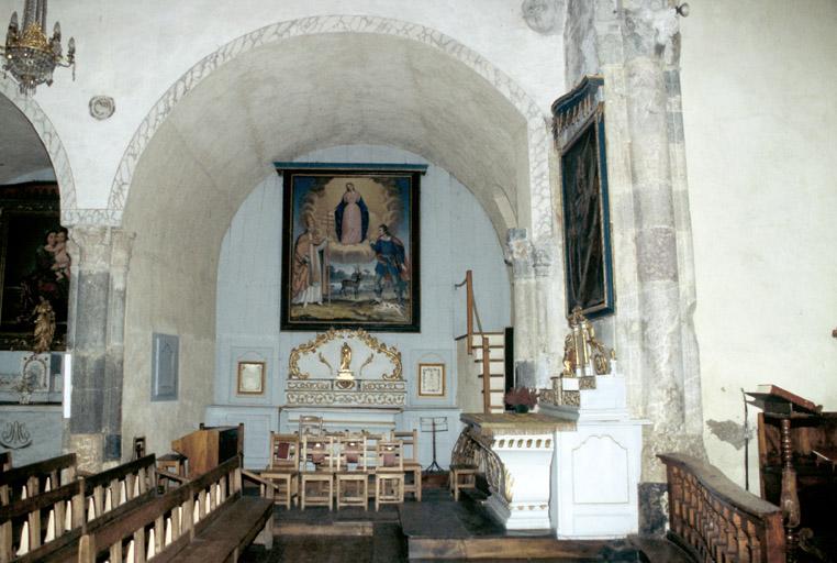 Nef, deuxième travée nord, chapelle.