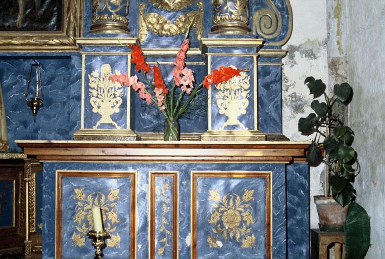 Choeur, retable du maître-autel, détail.