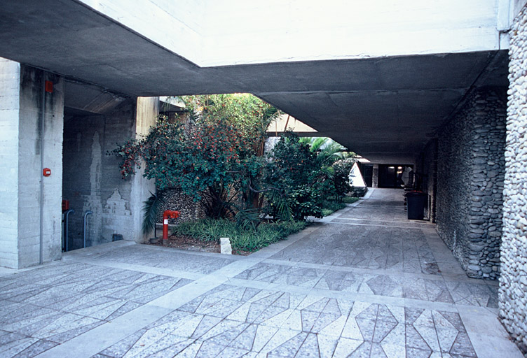 Allée centrale des terrasses, vue vers le nord