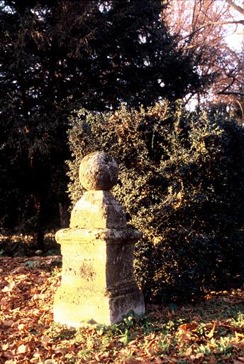 Vue du parc, l'entrée de l'allée de buis.