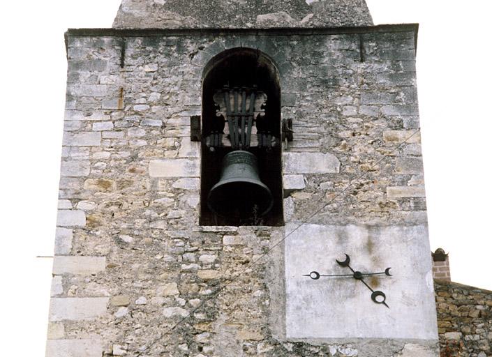 Clocher et horloge, face nord.