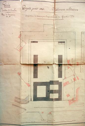 Vue d'un plan pour le projet de 1843.