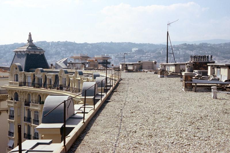 Bâtiment A, toit-terrasse, vue vers l'ouest.