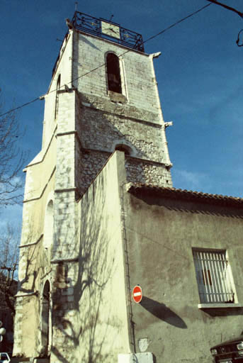 Vue générale de la tour-clocher.