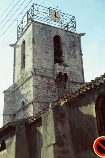 Vue générale de la tour-clocher.