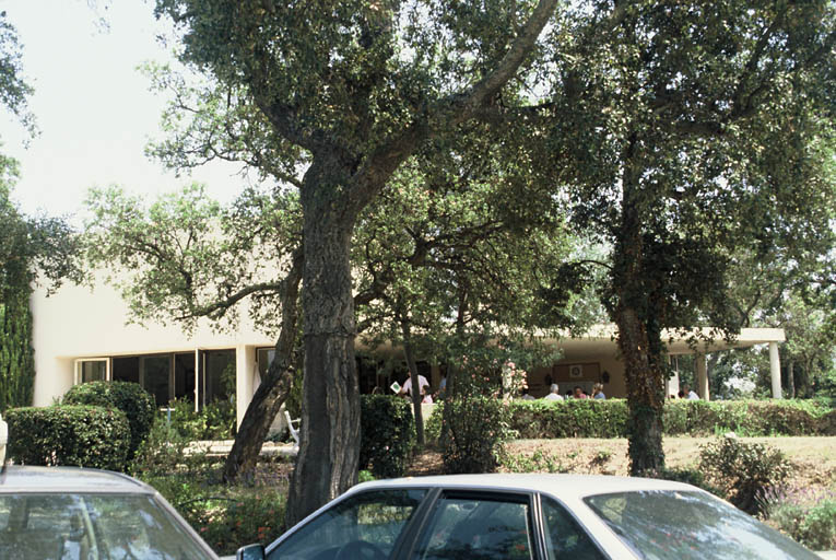 Elévation sud, terrasse couverte.