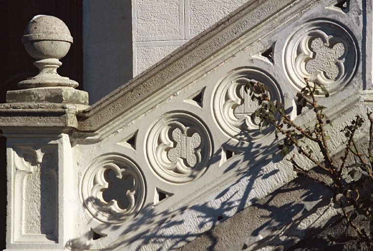 Détail de la rampe d'escalier.