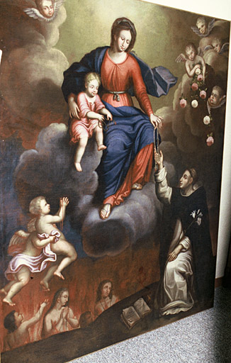 Tableau restauré, Notre-Dame du Rosaire.