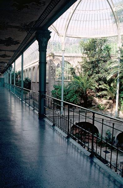 Jardin d'hiver et galerie de circulation nord.