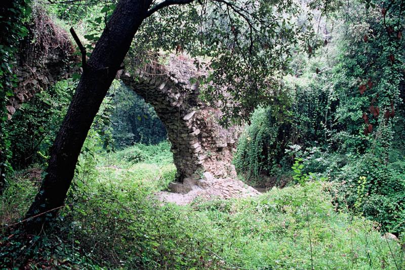 Vestiges sur la portion Valbonne-Vallauris, vallon du Fuguereit.