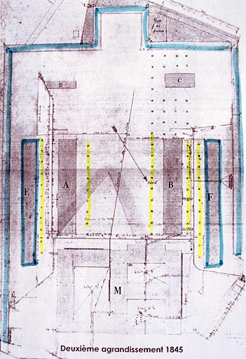 Plan du deuxième agrandissement.