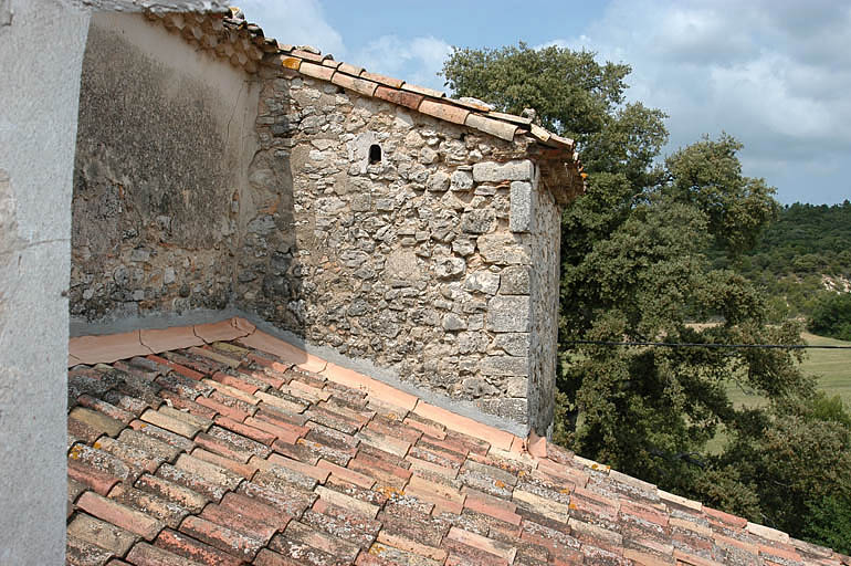 Vue du corps de logis oriental, partie haute.