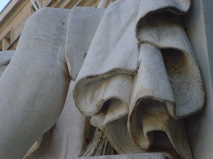 Vue de la statue de Siméon après restauration.