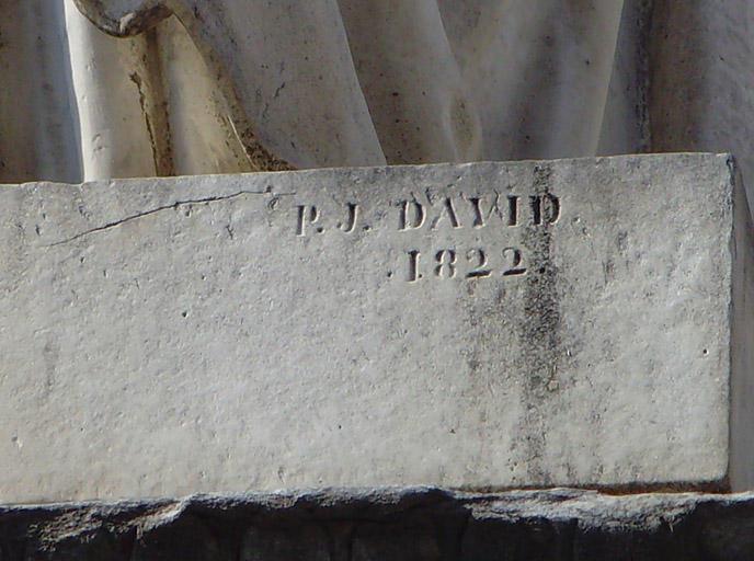 Vue de la signature :"P-J David 1822".