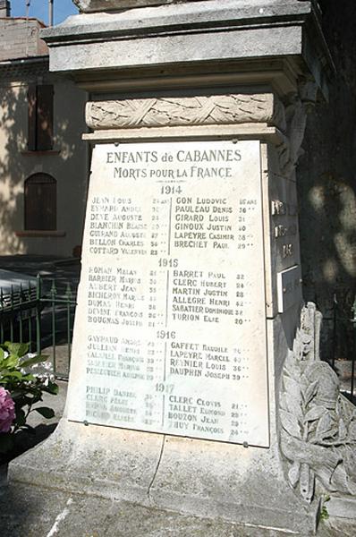 Vue de la liste des morts, les noms sont classés par années avec la précision des âges à côté.