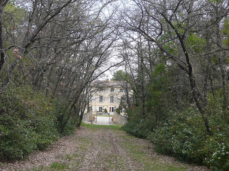 Partie Nord de l'allée cavalière avec le château au fond.