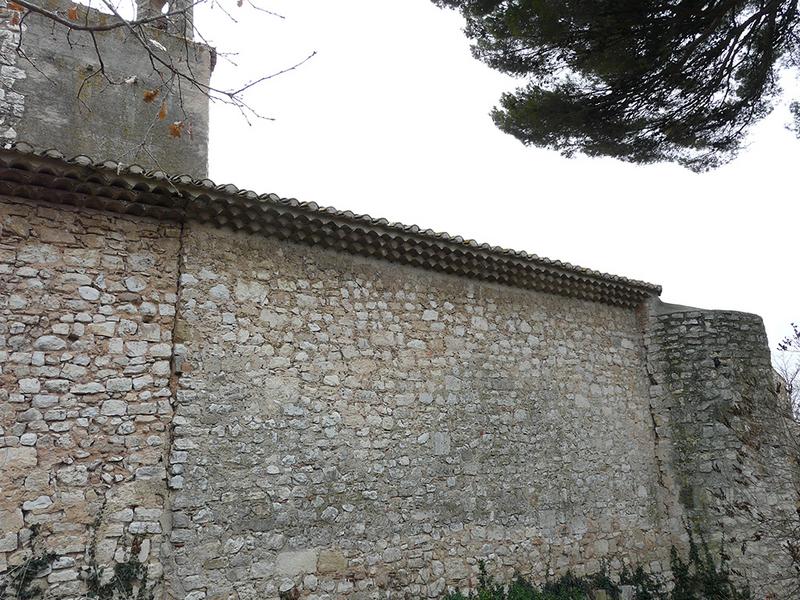 Mur nord de la chapelle.