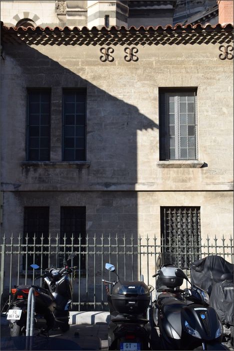 nouvelle sacristie, façade est, vue partielle