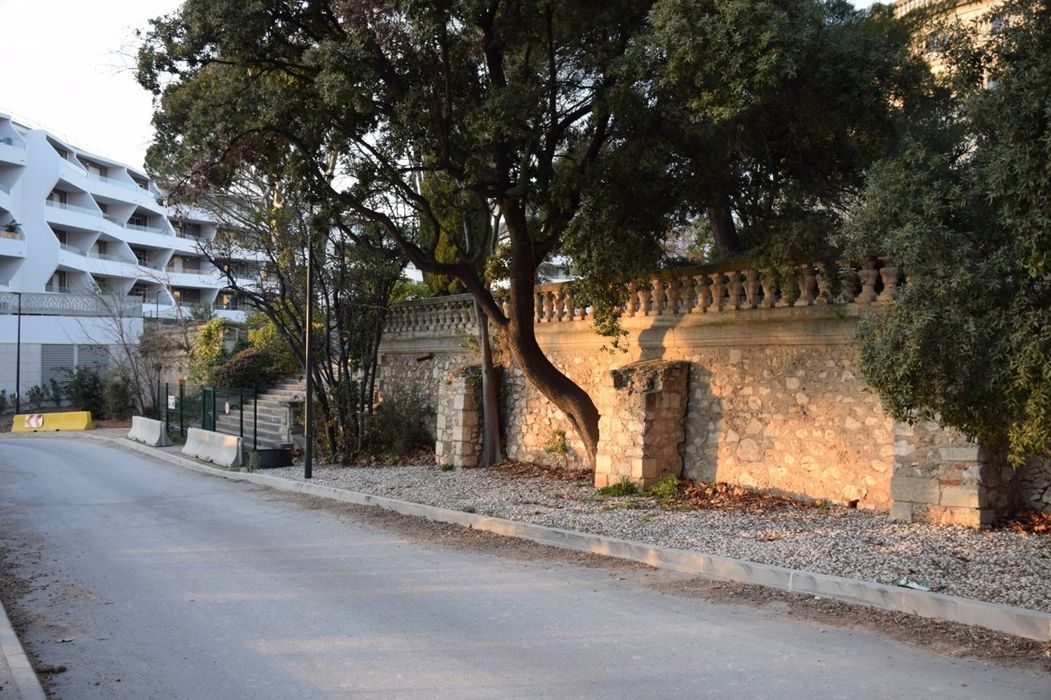 parc, mur de terrassement