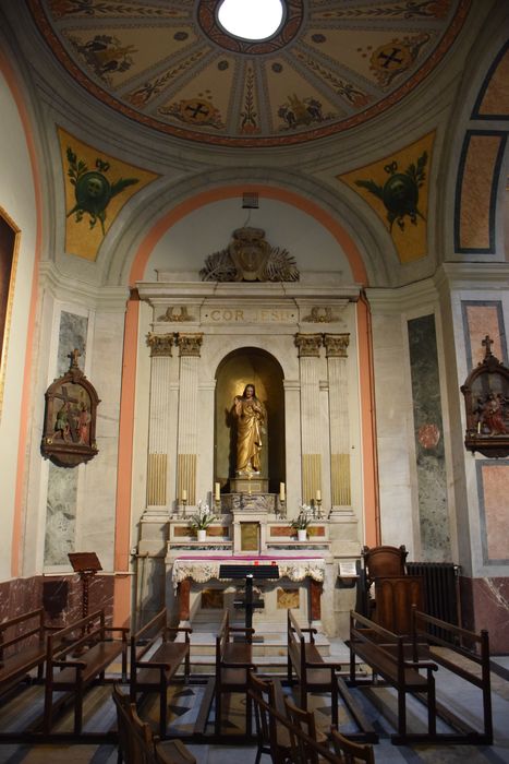 retable latéral, statue : Christ du Sacré-Coeur