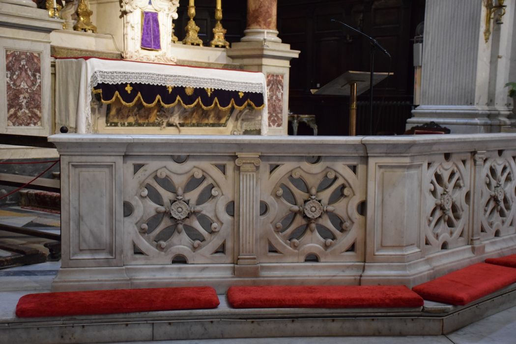 clôture de choeur (barrière de communion), vue partielle