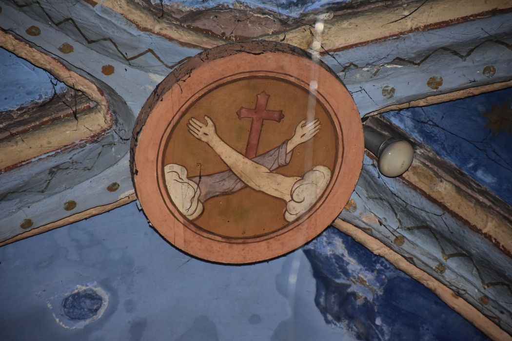 chapelle latérale, peinture monumentale, détail