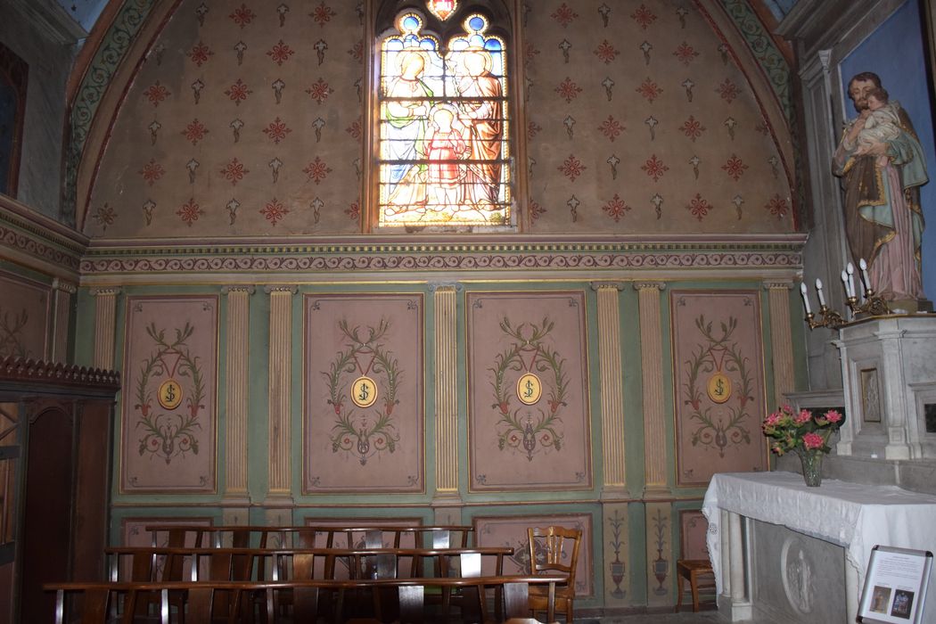 chapelle latérale, peinture monumentale